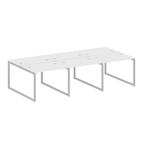 Metal System Quattro Р. ст. на 6 раб. места на О-образном м/к 40БО.СМ-6.1 Акация/Антрацит металл 3000*1475*750 Metal System Quattro Р. ст. на 6 раб. места на О-образном м/к 40БО.СМ-6.1 Акация/Антрацит металл 3000*1475*750