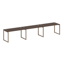 Metal System Quattro Р. ст. на 3 раб. места на О-образном м/к 40БО.СМ-3.3 Акация/Антрацит металл 4200*720*750 Metal System Quattro Р. ст. на 3 раб. места на О-образном м/к 40БО.СМ-3.3 Акация/Антрацит металл 4200*720*750