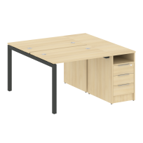 Metal System Quattro Р. ст. с тумбой на П-образном м/к 50БП.РС-СТП-2.1 Акация/Антрацит металл 1412*1475*750 Metal System Quattro Р. ст. с тумбой на П-образном м/к 50БП.РС-СТП-2.1 Акация/Антрацит металл 1412*1475*750