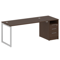 Metal System Quattro Р. ст. с тумбой на О-образном м/к 40БО.РС-СТП-1.4 Акация/Антрацит металл 2012*720*750 Metal System Quattro Р. ст. с тумбой на О-образном м/к 40БО.РС-СТП-1.4 Акация/Антрацит металл 2012*720*750
