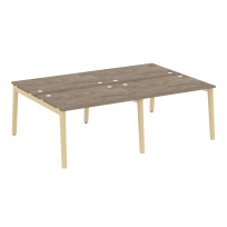 Onix Wood Рабочая станция OW.D.RS-4.2.8 Белый бриллиант/Дуб светлый/Белый металл 2360*1635*750