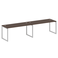 Metal System Quattro Р. ст. на 2 раб. места на О-образном м/к 40БО.СМ-2.4 Акация/Антрацит металл 3200*720*750 Metal System Quattro Р. ст. на 2 раб. места на О-образном м/к 40БО.СМ-2.4 Акация/Антрацит металл 3200*720*750