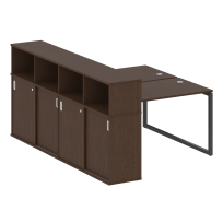 Metal System Quattro Р. ст. с шкафом-купе на О-образном м/к 40БО.РС-СШК-4.2 Т Акация/Антрацит металл 1610*2332*1098 Metal System Quattro Р. ст. с шкафом-купе на О-образном м/к 40БО.РС-СШК-4.2 Т Акация/Антрацит металл 1610*2332*1098