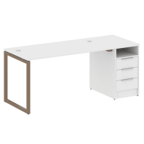 Metal System Quattro Р. ст. с тумбой на О-образном м/к 40БО.РС-СТП-1.3 Акация/Антрацит металл 1812*720*750 Metal System Quattro Р. ст. с тумбой на О-образном м/к 40БО.РС-СТП-1.3 Акация/Антрацит металл 1812*720*750
