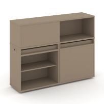 Estetica Набор №11. Тумба двойная+низкая надставка ES.NB.2N-11 Латте 1500×410×1135 Estetica Набор №11. Тумба двойная+низкая надставка ES.NB.2N-11 Латте 1500×410×1135