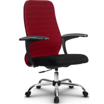 Кресло офисное Metta  SU-CM-10P (SU-СU160-10P) CH / Красный – Красный