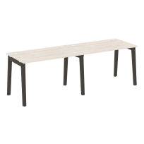 Onix Wood Рабочая станция OW.RS-2.2.7 Белый бриллиант/Дуб светлый/Белый металл 2360*720*750 Onix Wood Рабочая станция OW.RS-2.2.7 Белый бриллиант/Дуб светлый/Белый металл 2360*720*750