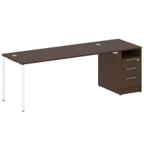 Metal System Quattro Р. ст. с тумбой на П-образном м/к 40БП.РС-СТП-1.5 Акация/Антрацит металл 2212*720*750 Metal System Quattro Р. ст. с тумбой на П-образном м/к 40БП.РС-СТП-1.5 Акация/Антрацит металл 2212*720*750