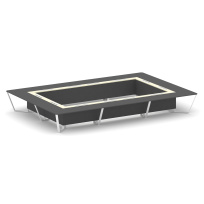 Стол для переговоров прямоугольный Steel Meet KM-PR.B.SP-26K2 / Тиквуд Светлый – Графит Глянец – Металл Белый / 6000×4000×750 Стол для переговоров прямоугольный Steel Meet KM-PR.B.SP-26K2 / Тиквуд Светлый – Графит Глянец – Металл Белый / 6000×4000×750