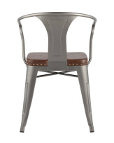 Стул TOLIX ARMS SOFT с подлокотниками черный матовый Стул TOLIX ARMS SOFT с подлокотниками черный матовый