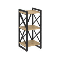 Loft Стеллаж на регулируемых опорах-3 полки VR.L-MST.O-3.4 Тиквуд тёмный/Чёрный металл 400×400×910 Loft Стеллаж на регулируемых опорах-3 полки VR.L-MST.O-3.4 Тиквуд тёмный/Чёрный металл 400×400×910