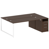 Metal System Quattro Р. ст. с тумбой на О-образном м/к 40БО.РС-СТП-2.5 Акация/Антрацит металл 2212*1475*750 Metal System Quattro Р. ст. с тумбой на О-образном м/к 40БО.РС-СТП-2.5 Акация/Антрацит металл 2212*1475*750