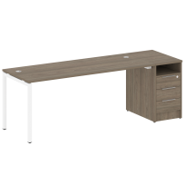 Metal System Quattro Р. ст. с тумбой на П-образном м/к 40БП.РС-СТП-1.5 Акация/Антрацит металл 2212*720*750 Metal System Quattro Р. ст. с тумбой на П-образном м/к 40БП.РС-СТП-1.5 Акация/Антрацит металл 2212*720*750