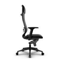 Кресло для руководителя Метта L 1c 42/4D_17840 Кожа перфорированная NewLeather – Черный Кресло для руководителя Метта L 1c 42/4D_17840 Кожа перфорированная NewLeather – Черный