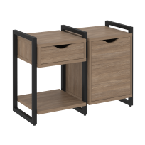 Loft Тумба на регулируемых опорах наборная. Вариант №3 VR.L-TN-3.O Тиквуд тёмный/Чёрный металл 970×460×719 Loft Тумба на регулируемых опорах наборная. Вариант №3 VR.L-TN-3.O Тиквуд тёмный/Чёрный металл 970×460×719