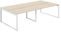 Стол-бенч с лючком Allegro / 2400×1438×750 / Профиль О-образный: 70×20 Белый / Столешница: Белый / AG.144.WH.L.72.WH Стол-бенч с лючком Allegro / 2400×1438×750 / Профиль О-образный: 70×20 Белый / Столешница: Белый / AG.144.WH.L.72.WH