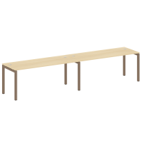 Metal System Quattro Р. ст. на 2 раб. места на П-образном м/к 50БП.СМ-2.5 Акация/Антрацит металл 3600*720*750 Metal System Quattro Р. ст. на 2 раб. места на П-образном м/к 50БП.СМ-2.5 Акация/Антрацит металл 3600*720*750