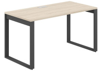 Стол офисный с лючком Allegro / 1400×700×750 / Профиль О-образный: 70×20 Антрацит / Столешница: Белый / AG.105.WH.L.72.AN Стол офисный с лючком Allegro / 1400×700×750 / Профиль О-образный: 70×20 Антрацит / Столешница: Белый / AG.105.WH.L.72.AN