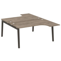 Onix Wood Рабочая станция OW.D.SA-4 Белый бриллиант/Дуб светлый/Белый металл 1580*2395*750 (1635/460)