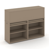 Estetica Набор №1. Тумба двойная+низкая надставка ES.NB.2N-1 Латте 1500×410×1135 Estetica Набор №1. Тумба двойная+низкая надставка ES.NB.2N-1 Латте 1500×410×1135
