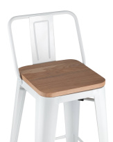 Стул барный TOLIX WOOD со спинкой черный глянцевый Стул барный TOLIX WOOD со спинкой черный глянцевый