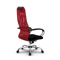 Кресло для руководителя Metta SU-BP-8 (SU-BK130-8) CH / Красный – Красный