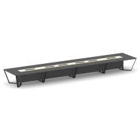 Стол для переговоров прямоугольный Steel Meet KM-PR.B.SP-24 / Тиквуд Светлый – Графит Глянец – Металл Черный / 8000×1600×750 Стол для переговоров прямоугольный Steel Meet KM-PR.B.SP-24 / Тиквуд Светлый – Графит Глянец – Металл Черный / 8000×1600×750