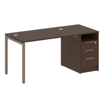 Metal System Quattro Р. ст. с тумбой на П-образном м/к 40БП.РС-СТП-1.2 Акация/Антрацит металл 1612*720*750 Metal System Quattro Р. ст. с тумбой на П-образном м/к 40БП.РС-СТП-1.2 Акация/Антрацит металл 1612*720*750