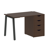 Home Office Стол офисный VR.SP-3-118.4.A Белый/Мокко металл 1180×720×750