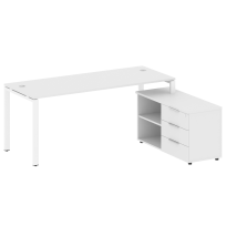 Metal System Р. ст. с тумбой на П-образном м/к БП.РС-СТС-2.5 (R) Акация/Антрацит металл 1900*1520*750 Metal System Р. ст. с тумбой на П-образном м/к БП.РС-СТС-2.5 (R) Акация/Антрацит металл 1900*1520*750