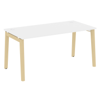 Onix Wood Стол офисный OW.SP-4.8 Дуб мали/Дуб светлый/Белый металл 1580×800×750 Onix Wood Стол офисный OW.SP-4.8 Дуб мали/Дуб светлый/Белый металл 1580×800×750