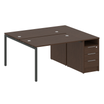 Metal System Quattro Р. ст. с тумбой на П-образном м/к 40БП.РС-СТП-2.2 Акация/Антрацит металл 1612*1475*750 Metal System Quattro Р. ст. с тумбой на П-образном м/к 40БП.РС-СТП-2.2 Акация/Антрацит металл 1612*1475*750