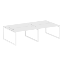 Metal System Quattro Р. ст. на 4 раб. места на О-образном м/к 50БО.СМ-4.3 Акация/Антрацит металл 2800*1475*750 Metal System Quattro Р. ст. на 4 раб. места на О-образном м/к 50БО.СМ-4.3 Акация/Антрацит металл 2800*1475*750