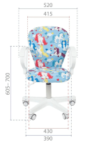 Кресло Chairjet Kids 105 ткань Единорог Кресло Chairjet Kids 105 ткань Единорог