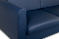 Диван офисный трехместный Savoy Euroforma / Экокожа Euroline 980 / Серо-синяя / 2185×800×720 Диван офисный трехместный Savoy Euroforma / Экокожа Euroline 980 / Серо-синяя / 2185×800×720