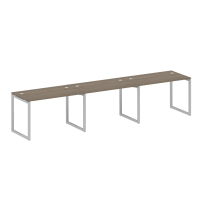 Metal System Quattro Р. ст. на 3 раб. места на О-образном м/к 40БО.СМ-3.2 Акация/Антрацит металл 3600*720*750 Metal System Quattro Р. ст. на 3 раб. места на О-образном м/к 40БО.СМ-3.2 Акация/Антрацит металл 3600*720*750