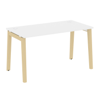 Onix Wood Стол офисный OW.SP-3.7 Дуб мали/Дуб светлый/Белый металл 1380×720×750 Onix Wood Стол офисный OW.SP-3.7 Дуб мали/Дуб светлый/Белый металл 1380×720×750