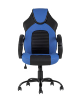 Кресло игровое TopChairs Racer Midi черно-синее