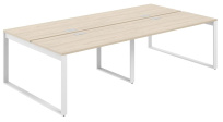 Стол-бенч с лючком Allegro / 2400×1238×750 / Профиль О-образный: 70×20 Белый / Столешница: Белый / AG.141.WH.L.72.WH Стол-бенч с лючком Allegro / 2400×1238×750 / Профиль О-образный: 70×20 Белый / Столешница: Белый / AG.141.WH.L.72.WH