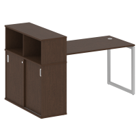 Metal System Quattro Стол офисный с шкафом-купе на О-образном м/к 40БО.РС-СШК-3.3 Т Вяз/Мокко металл 1810×1120×1098 Metal System Quattro Стол офисный с шкафом-купе на О-образном м/к 40БО.РС-СШК-3.3 Т Вяз/Мокко металл 1810×1120×1098