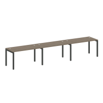 Metal System Quattro Р. ст. на 3 раб. места на П-образном м/к 50БП.СМ-3.3 Акация/Антрацит металл 4200*720*750 Metal System Quattro Р. ст. на 3 раб. места на П-образном м/к 50БП.СМ-3.3 Акация/Антрацит металл 4200*720*750