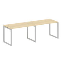 Metal System Quattro Р. ст. на 2 раб. места на О-образном м/к 40БО.СМ-2.2 Акация/Антрацит металл 2400*720*750 Metal System Quattro Р. ст. на 2 раб. места на О-образном м/к 40БО.СМ-2.2 Акация/Антрацит металл 2400*720*750