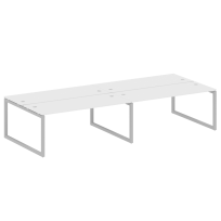 Metal System Quattro Р. ст. на 4 раб. места на О-образном м/к 50БО.СМ-4.5 Акация/Антрацит металл 3600*1475*750 Metal System Quattro Р. ст. на 4 раб. места на О-образном м/к 50БО.СМ-4.5 Акация/Антрацит металл 3600*1475*750
