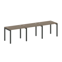 Metal System Quattro Р. ст. на 3 раб. места на П-образном м/к 50БП.СМ-3.1 Акация/Антрацит металл 3000*720*750 Metal System Quattro Р. ст. на 3 раб. места на П-образном м/к 50БП.СМ-3.1 Акация/Антрацит металл 3000*720*750
