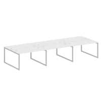 Metal System Quattro Р. ст. на 6 раб. места на О-образном м/к 40БО.СМ-6.3 Акация/Антрацит металл 4200*1475*750 Metal System Quattro Р. ст. на 6 раб. места на О-образном м/к 40БО.СМ-6.3 Акация/Антрацит металл 4200*1475*750