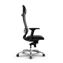 Кресло для руководителя Метта L 1c 42/4D_17838 Кожа перфорированная NewLeather – Черный Кресло для руководителя Метта L 1c 42/4D_17838 Кожа перфорированная NewLeather – Черный