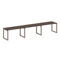 Metal System Quattro Р. ст. на 3 раб. места на О-образном м/к 50БО.СМ-3.3 Акация/Антрацит металл 4200*720*750 Metal System Quattro Р. ст. на 3 раб. места на О-образном м/к 50БО.СМ-3.3 Акация/Антрацит металл 4200*720*750