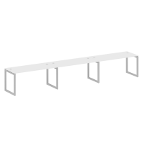 Metal System Quattro Р. ст. на 3 раб. места на О-образном м/к 50БО.СМ-3.4 Акация/Антрацит металл 4800*720*750 Metal System Quattro Р. ст. на 3 раб. места на О-образном м/к 50БО.СМ-3.4 Акация/Антрацит металл 4800*720*750