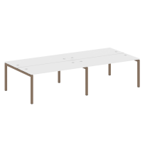 Metal System Quattro Р. ст. на 4 раб. места на П-образном м/к 50БП.СМ-4.4 Акация/Антрацит металл 3200*1475*750 Metal System Quattro Р. ст. на 4 раб. места на П-образном м/к 50БП.СМ-4.4 Акация/Антрацит металл 3200*1475*750