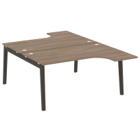 Onix Wood Рабочая станция OW.D.SA-4 Белый бриллиант/Дуб светлый/Белый металл 1580*2395*750 (1635/460)